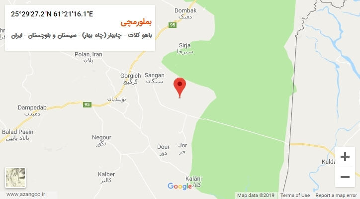 روستای بملورمچی بر روی نقشه