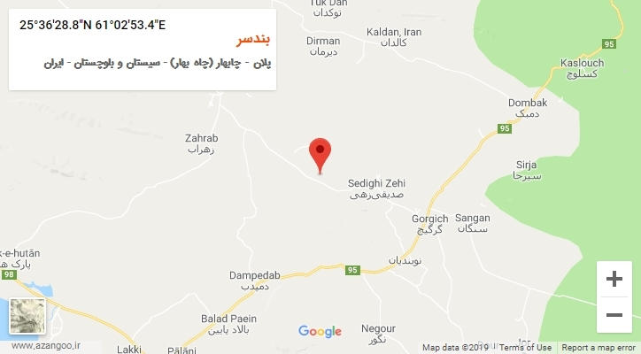 روستای بندسر بر روی نقشه