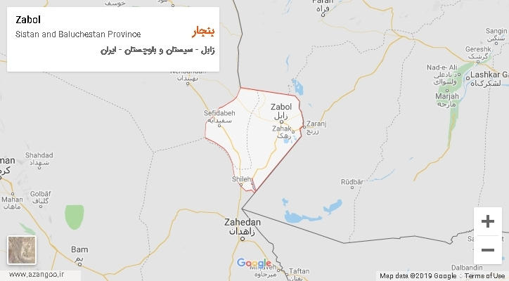 دهستان بنجار بر روی نقشه