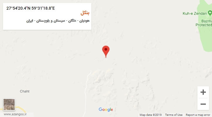 روستای بنکل بر روی نقشه