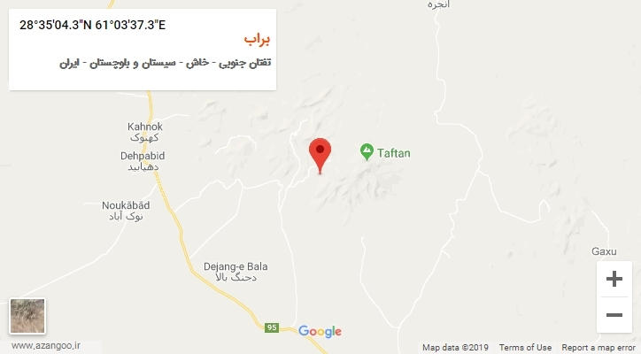 روستای براب بر روی نقشه