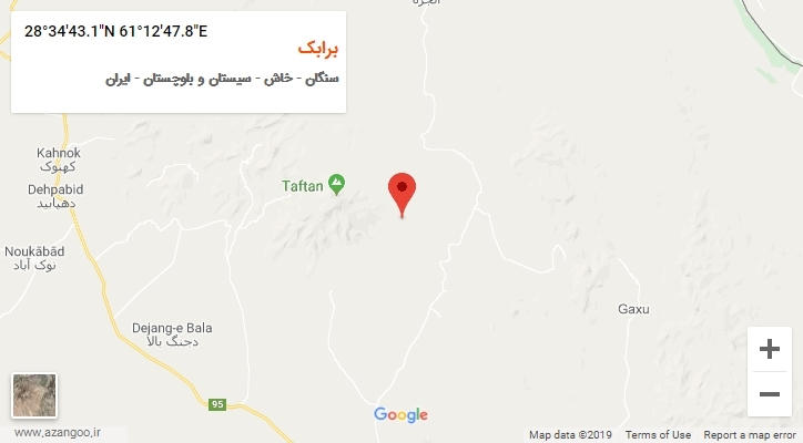 روستای برابک بر روی نقشه