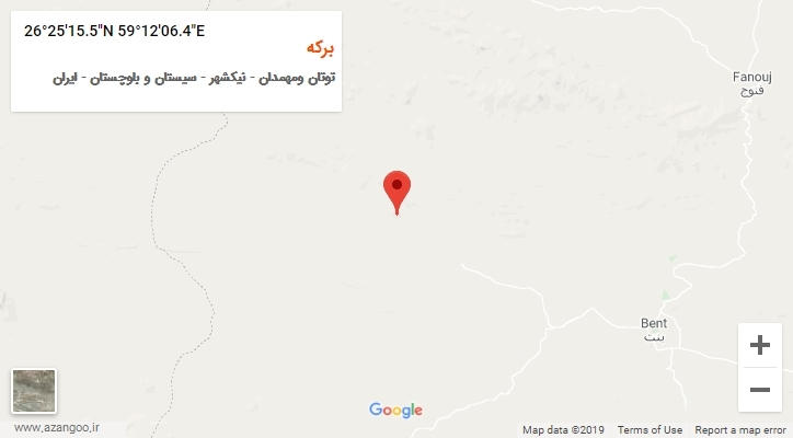 روستای برکه بر روی نقشه