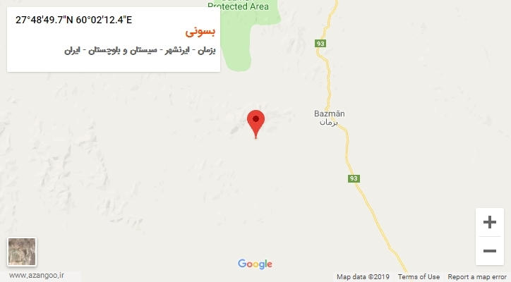 روستای بسونی بر روی نقشه