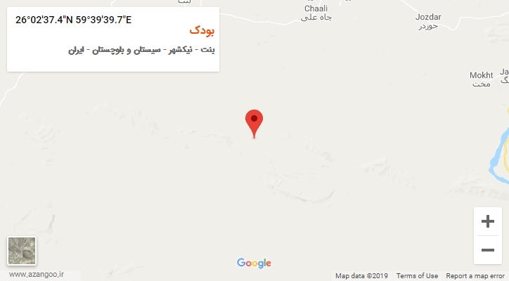 روستای بودک بر روی نقشه