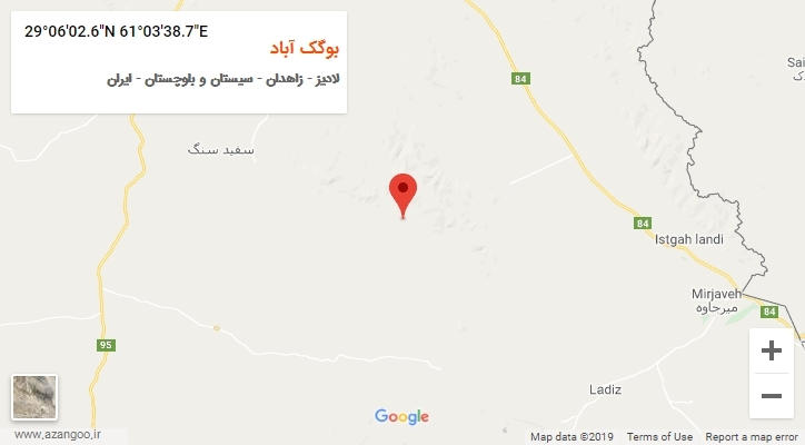 روستای بوگک آباد بر روی نقشه