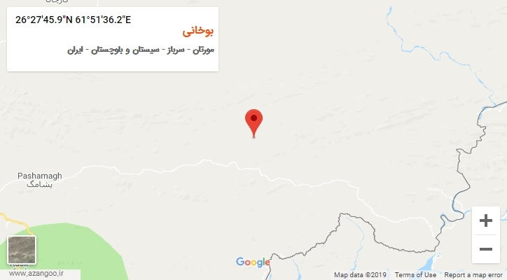 روستای بوخانی بر روی نقشه
