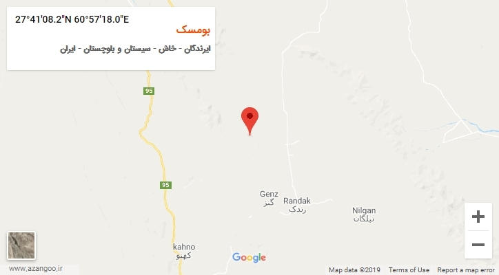 روستای بومسک بر روی نقشه