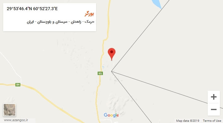 روستای بورگر بر روی نقشه