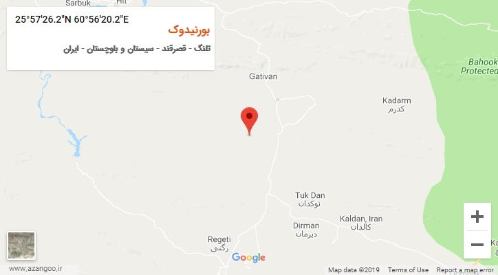 روستای بورنیدوک بر روی نقشه
