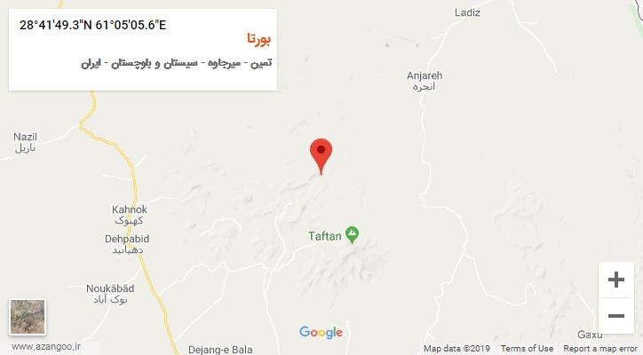 روستای بورتا بر روی نقشه
