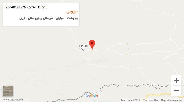 روستای بورویی بر روی نقشه