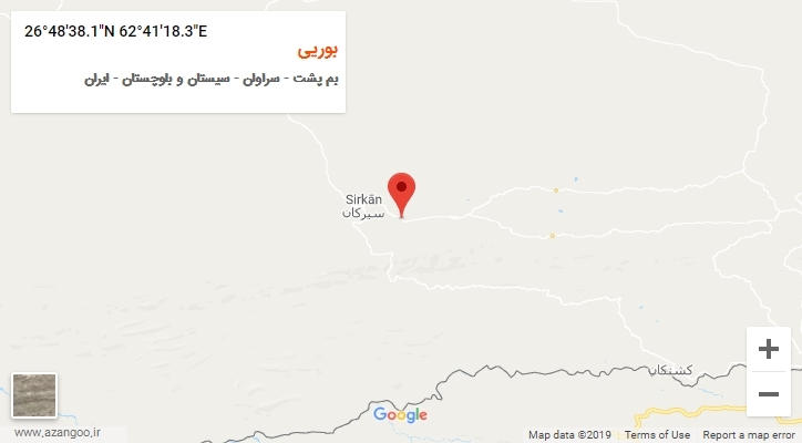 روستای بوریی بر روی نقشه