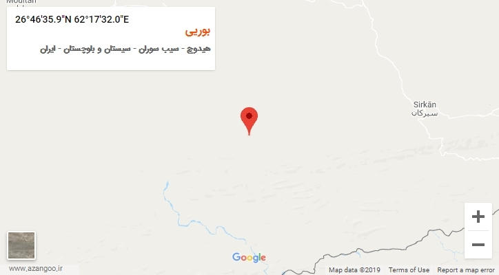 روستای بوریی بر روی نقشه