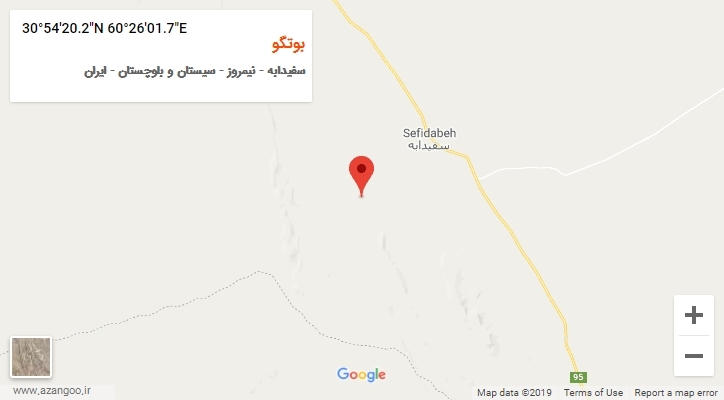 روستای بوتگو بر روی نقشه