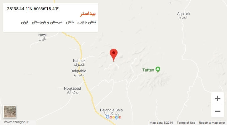 روستای بیداستر بر روی نقشه