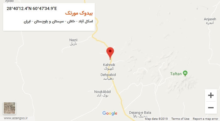 روستای بیدوک مورتک بر روی نقشه