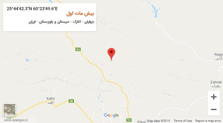 روستای بیش مات اول بر روی نقشه
