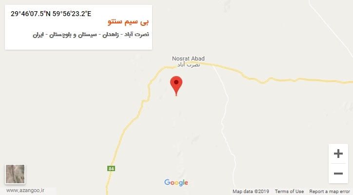 روستای بی سیم سنتو بر روی نقشه