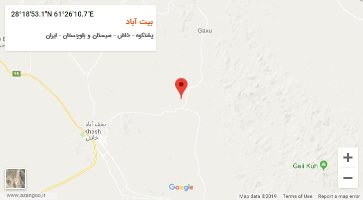 روستای بیت آباد بر روی نقشه