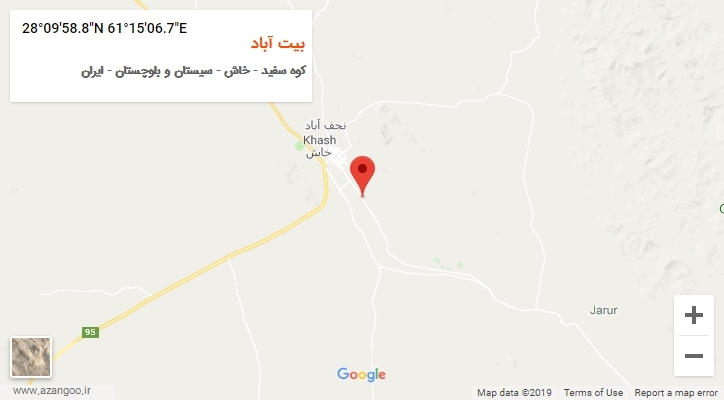 روستای بیت آباد بر روی نقشه