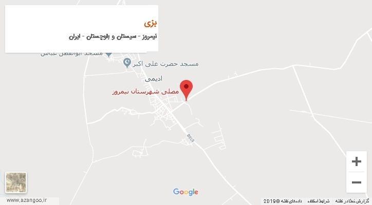 دهستان بزی بر روی نقشه