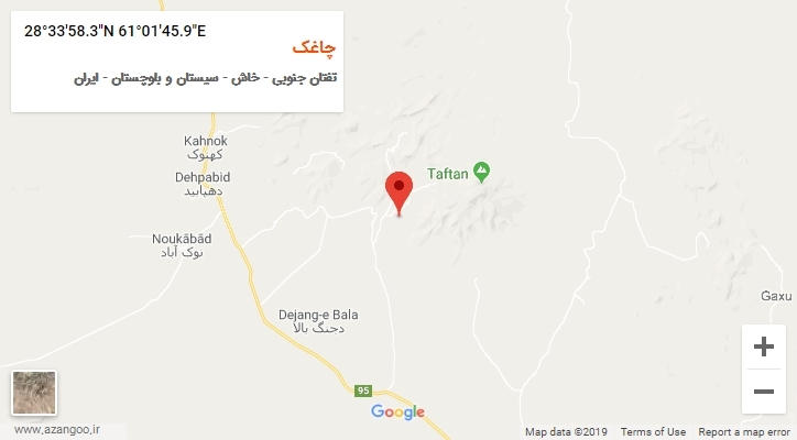 روستای چاغک بر روی نقشه