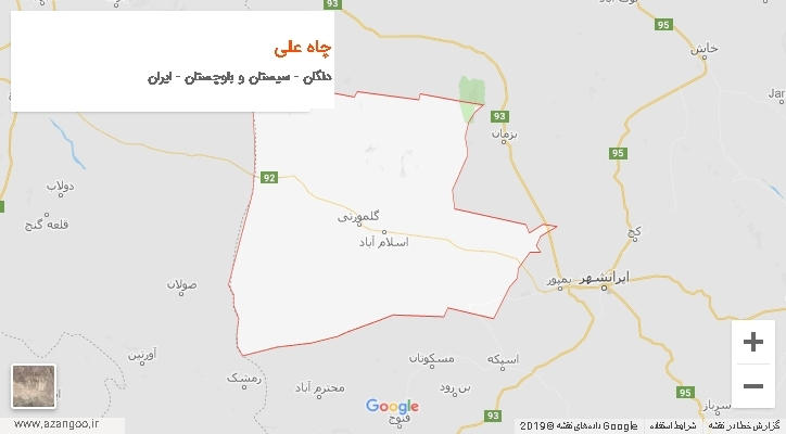 دهستان چاه علی بر روی نقشه