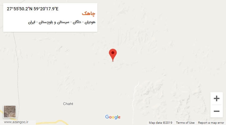 روستای چاهک بر روی نقشه
