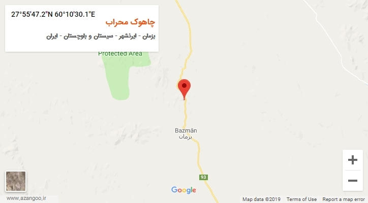 روستای چاهوک محراب بر روی نقشه