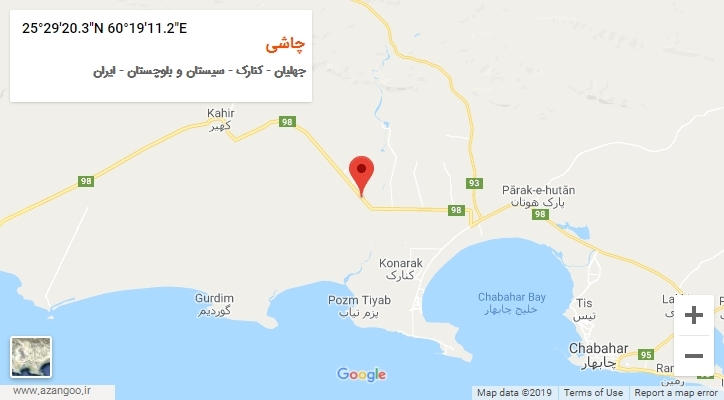 روستای چاشی بر روی نقشه