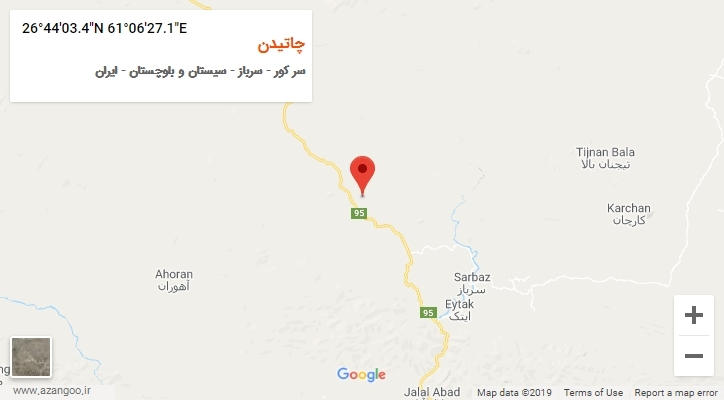 روستای چاتیدن بر روی نقشه