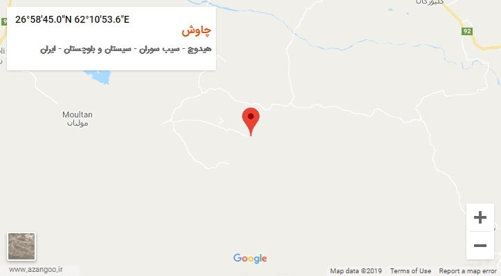 روستای چاوش بر روی نقشه
