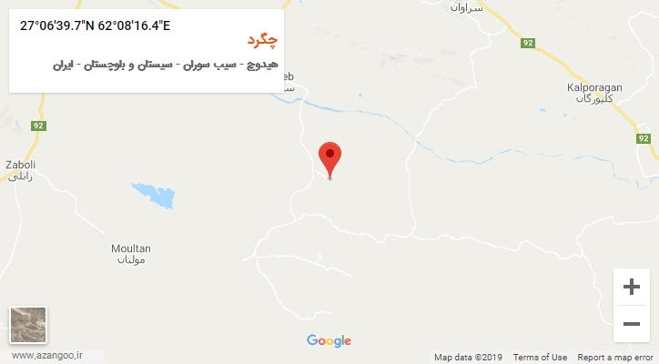 روستای چگرد بر روی نقشه