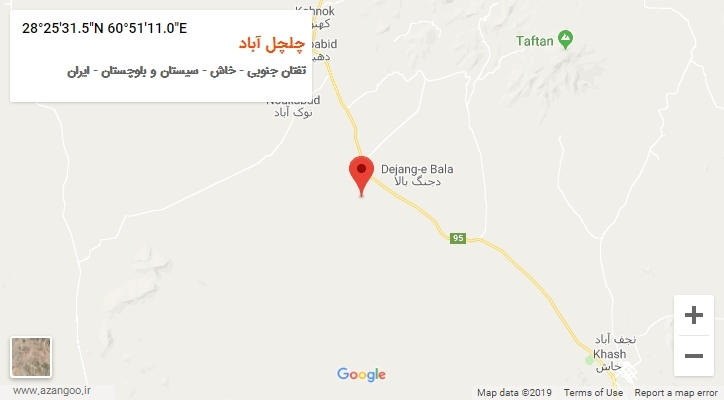 روستای چلچل آباد بر روی نقشه