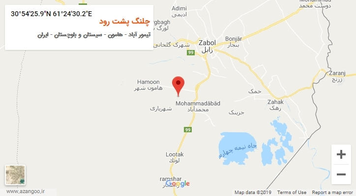 روستای چلنگ پشت رود بر روی نقشه