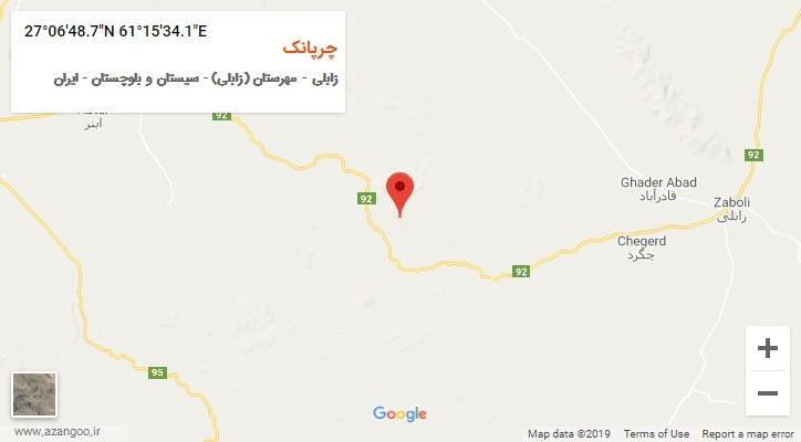 روستای چرپانک بر روی نقشه
