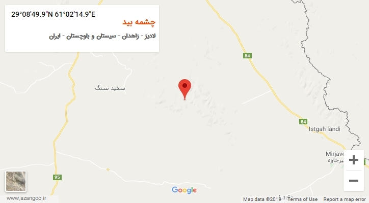 روستای چشمه بید بر روی نقشه