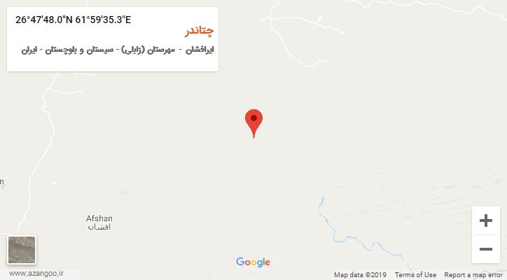 روستای چتاندر بر روی نقشه