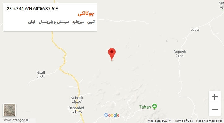 روستای چوکالکی بر روی نقشه