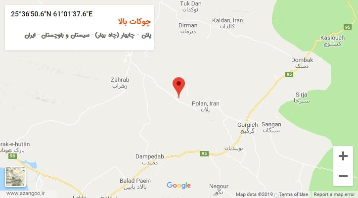 روستای چوکات بالا بر روی نقشه