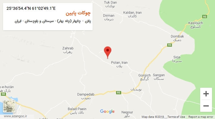 روستای چوکات پایین بر روی نقشه