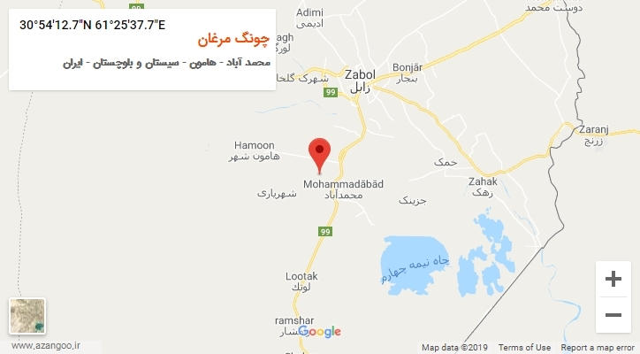 روستای چونگ مرغان بر روی نقشه