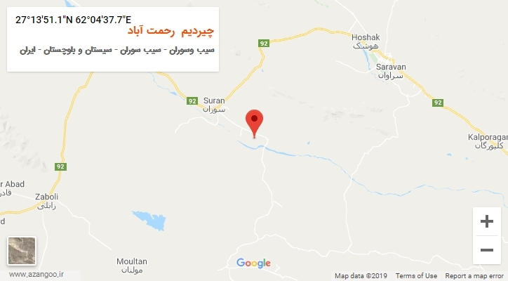 روستای چیردیم  رحمت آباد بر روی نقشه