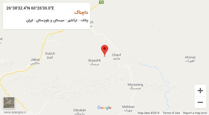 روستای داچناک بر روی نقشه