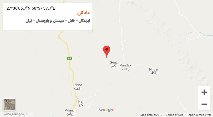 روستای دادکان بر روی نقشه