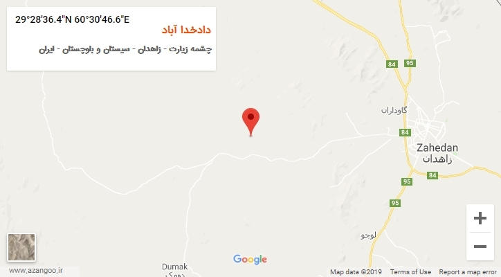 روستای دادخدا آباد بر روی نقشه