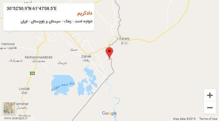 روستای دادکریم بر روی نقشه