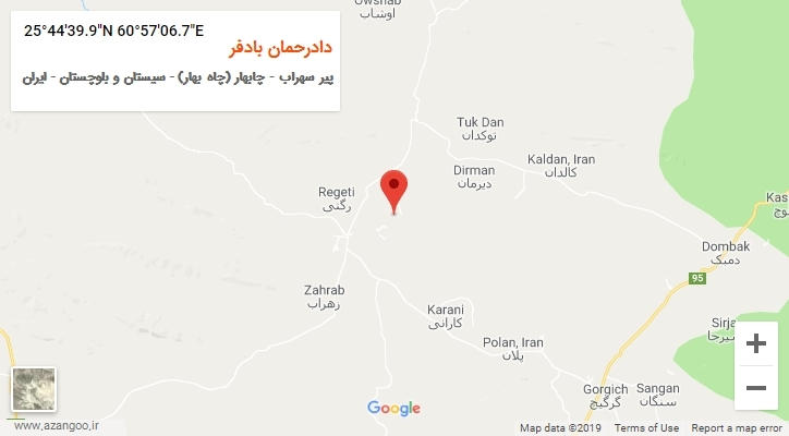 روستای دادرحمان بادفر بر روی نقشه