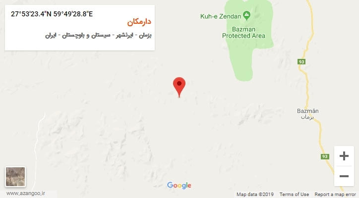 روستای دارمکان بر روی نقشه